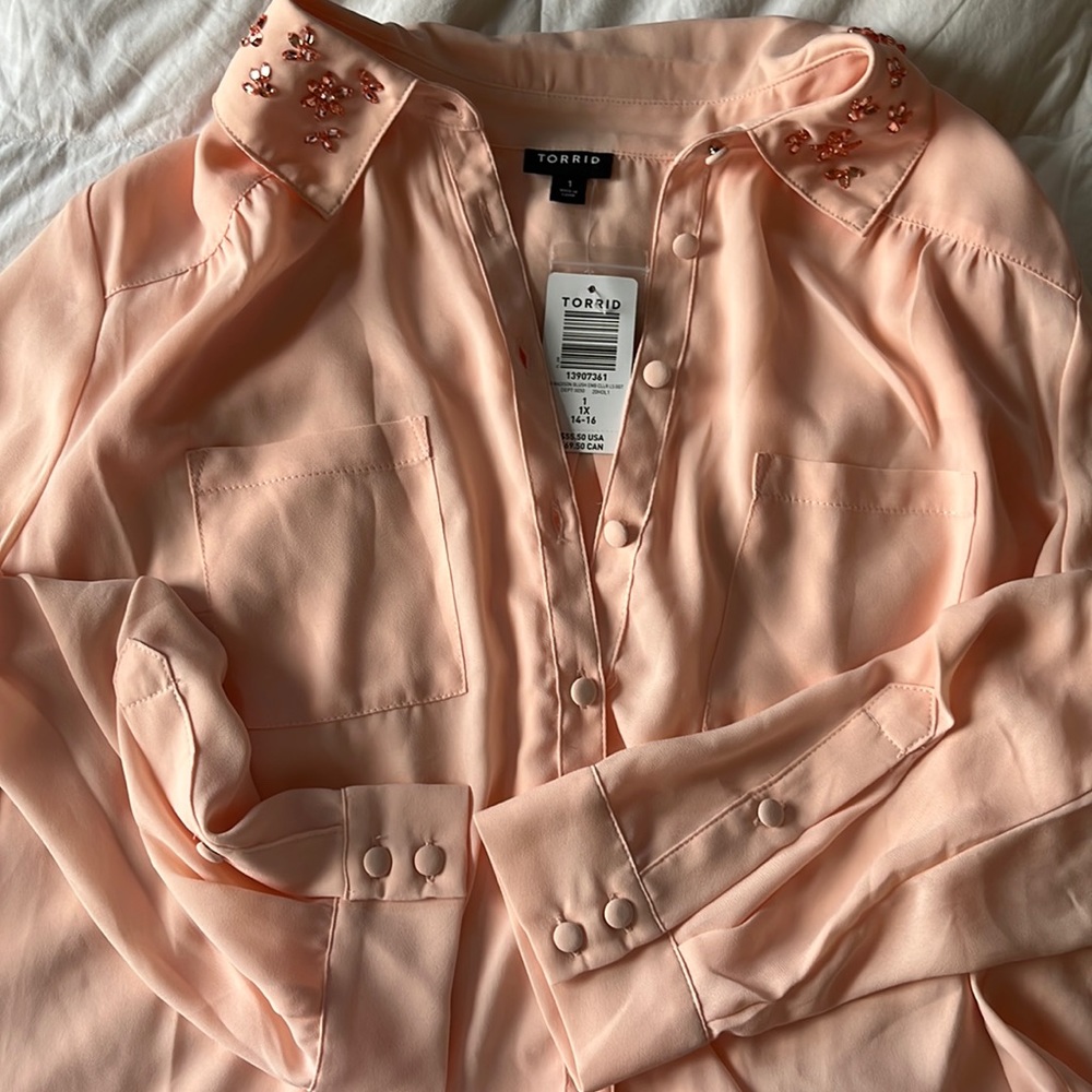 Torrid Pink Button Down